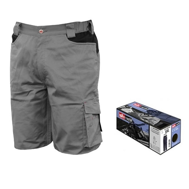 Vendita online Pantalone bermuda in cotone stretch grigio e blu